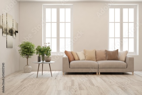 Fotografía White living room with sofa