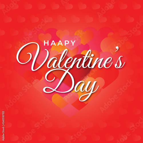Colorful hearts in the background valentine's day post