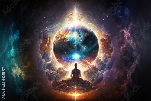 The Source of Consciousness, energy of the universe, life force, prana, the mind of God and spirituality. Generative AI