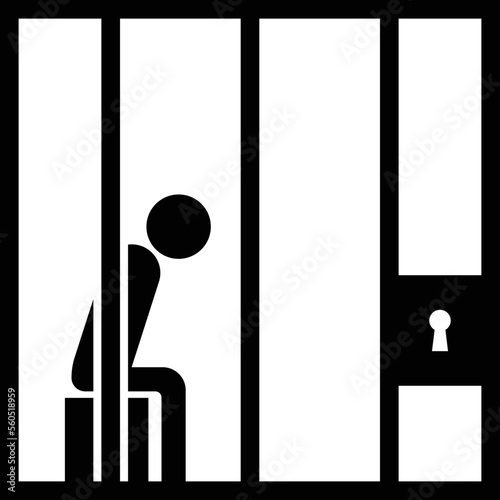 Crime Prison, Jail Vector Icon