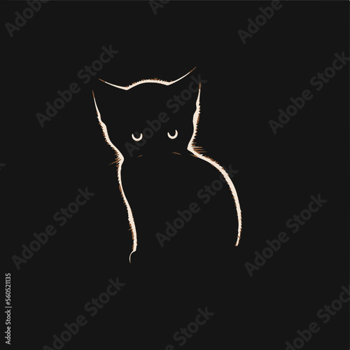 Logo, Abstract, modern , skin, style, 2d, flat, Doodle, Icon, Whiteboard, Workshop, Style, Scribble, Marker, Edding, Business, Marketing, Brainstorming, SKetch, Basics, Fun, Abstract, cat, kitten, cut