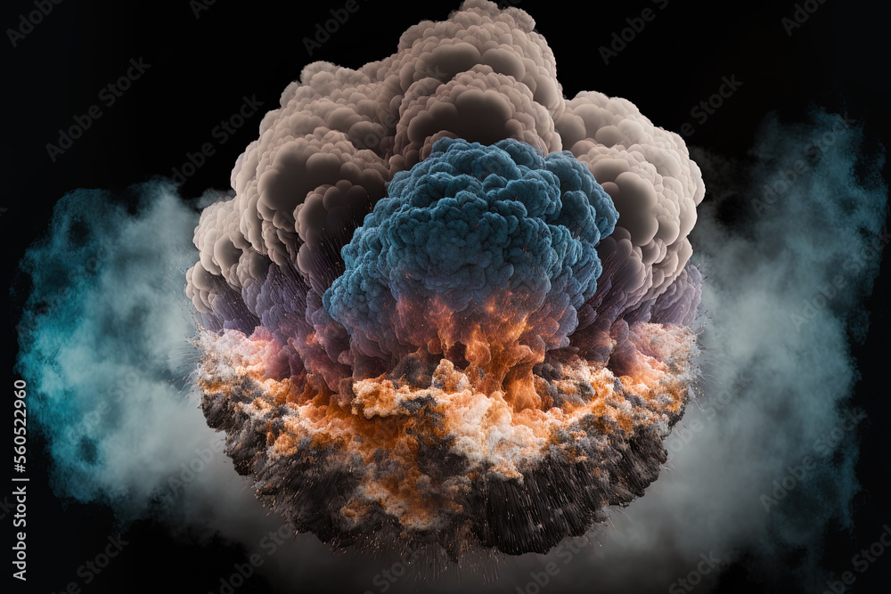 smoking bomb on July Fourth Fireworks called Smoke Bomb. Smoke Bomb