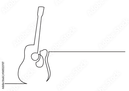continuous line drawing acoustic guitar - PNG image with transparent background