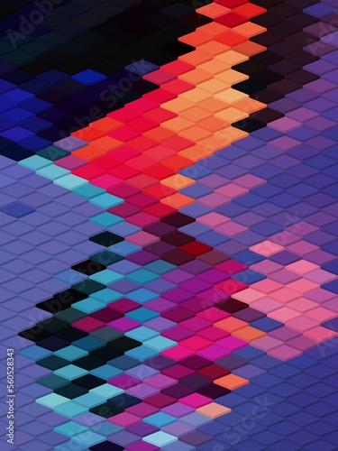 Abstract Colorful Geometrical Artwork,Abstract Graphical Art Background Texture,Modern Conceptual Art,Synthwave Aesthetic Poster Print,
3D Rendering
