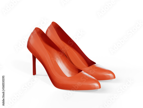 High heel shoes 3d render photo