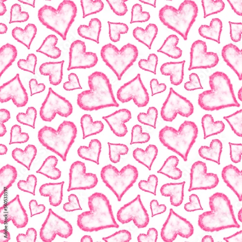 Seamless pattern hearts on Valentine   s Day
