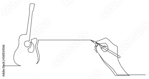 hand drawing business concept sketch of acoustic guitar 3 - PNG image with transparent background