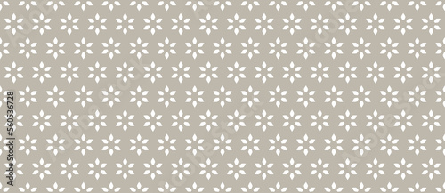 Oriental seamless pattern with flower petals geometric shape vector illustration