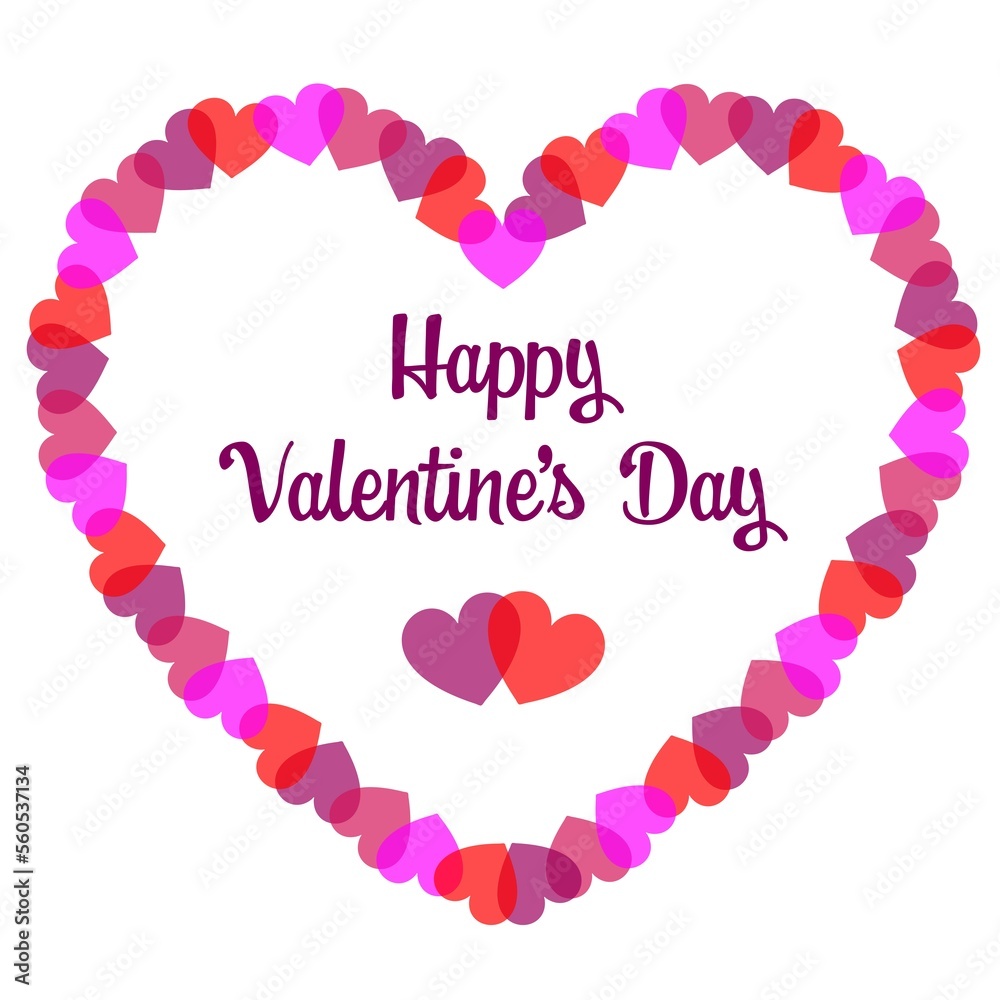 Happy Valentines Day  heart vector graphic