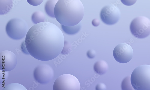 Abstract 3d background design, pastel colored spheres