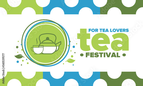 Tea Festival. For tea lovers. Event for professionals in the tea industry. Tea ceremony. Delicious leaf tea. Cafes and restaurants. Trainings for baristas from staff schools. Creative Illustration