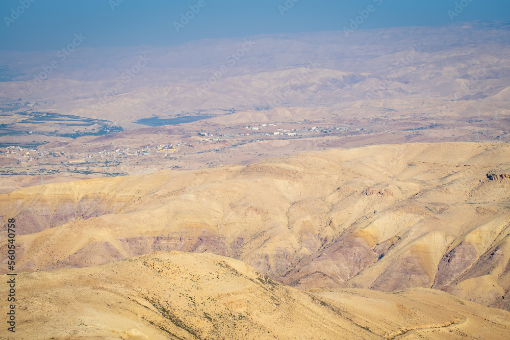 view on the promised land from the top of mount nebo, jordan