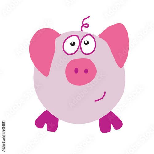 Symbol of the new year 2019 is a pig. Pink pig