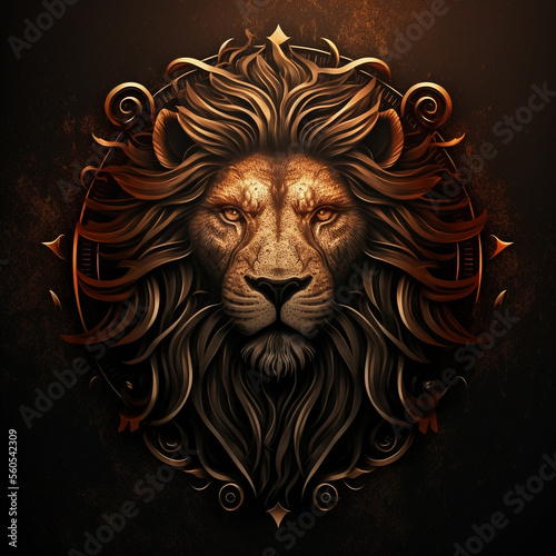 Ornamental lion logo