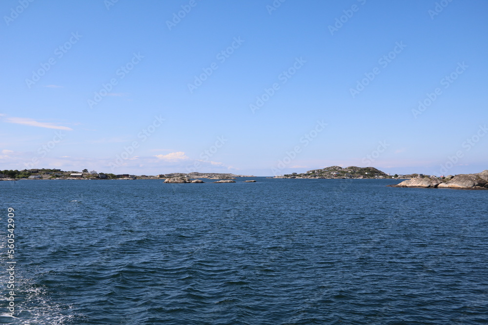 Traveling by boat in the Gothenburg archipelago, Sweden