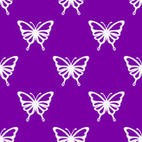 Vector cute butterfly seamless repeat pattern design background. Trendy colorful butterflies silhouettes for fashion, cover, textile.
