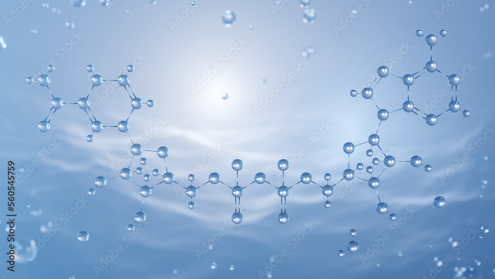 nadh molecular structure, 3d model molecule, beta-Nicotinamide adenine ...