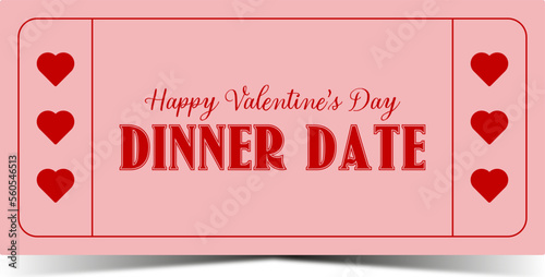 Valentines day ticket template