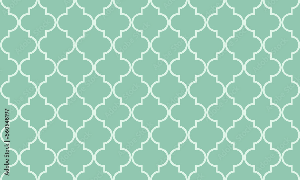 Morocco background of geometric islamic trellis pattern in green with light green outline. Islamic Background. Moroccan Mosaic Texture. Morocco background of geometric islamic trellis pattern in green with light green outline. Islamic Background. Moroccan Mosaic Texture.