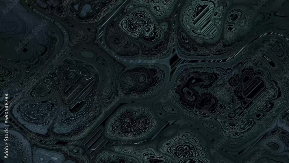 4k looped 3d bg. Abstract glossy liquid surface with beautiful pattern on it, displace noise texture. Top of view static camera. Abstract curly liquid gradient of color or paint. Distorted Texture. 4k looped 3d bg. Abstract glossy liquid surface with beautiful pattern on it, displace noise texture. Top of view static camera. Abstract curly liquid gradient of color or paint. Distorted Texture.