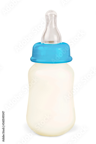 Small plastic baby milk bottle