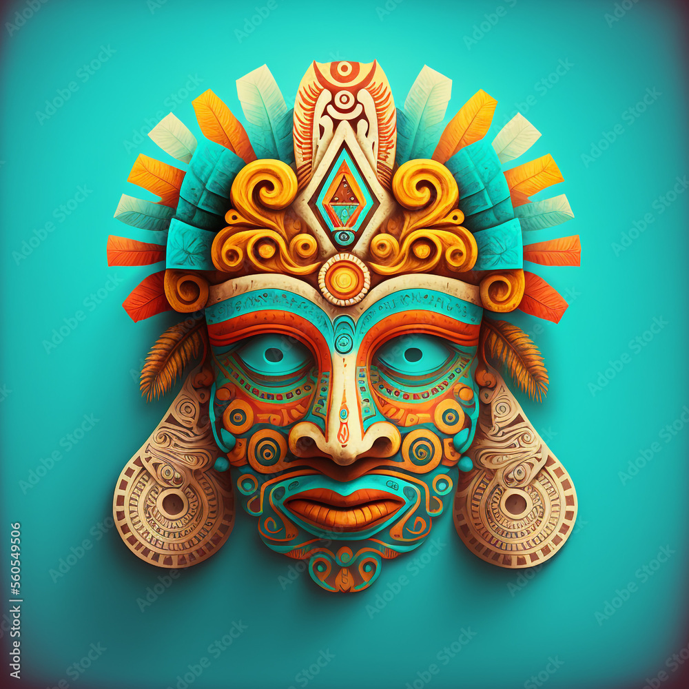 An old Mayan or Inca mask