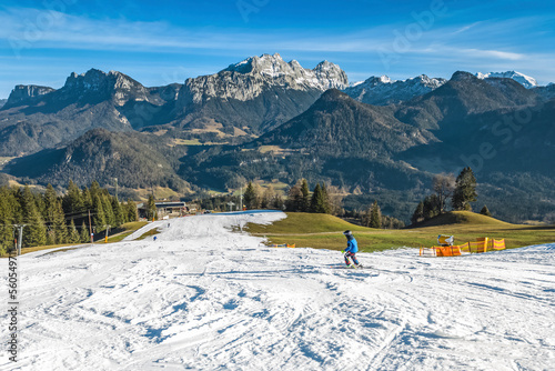 Lofer village in winter, Austria