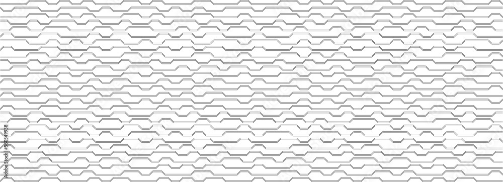 Geometrical background pattern texture. Web design blank. Black and white monochrome futuristic metaverse tech web 3 horizontal banner template