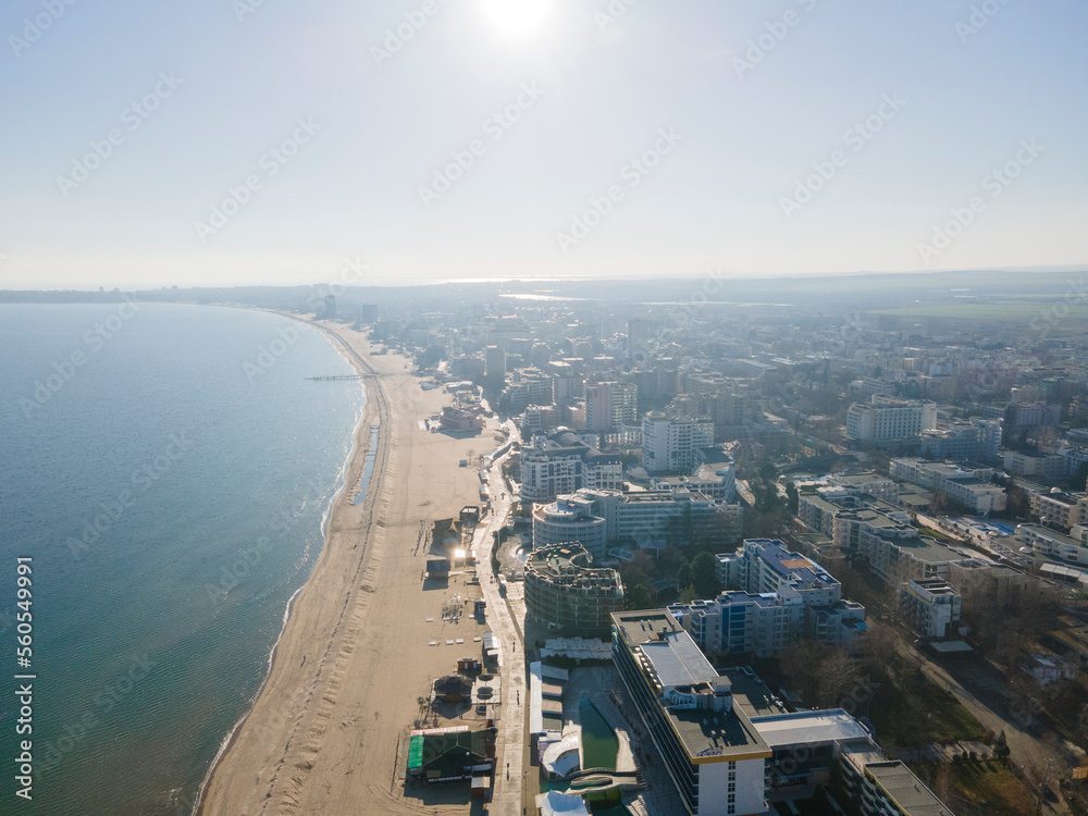 Aerial view of resort of Sunny Beach, Bulgaria