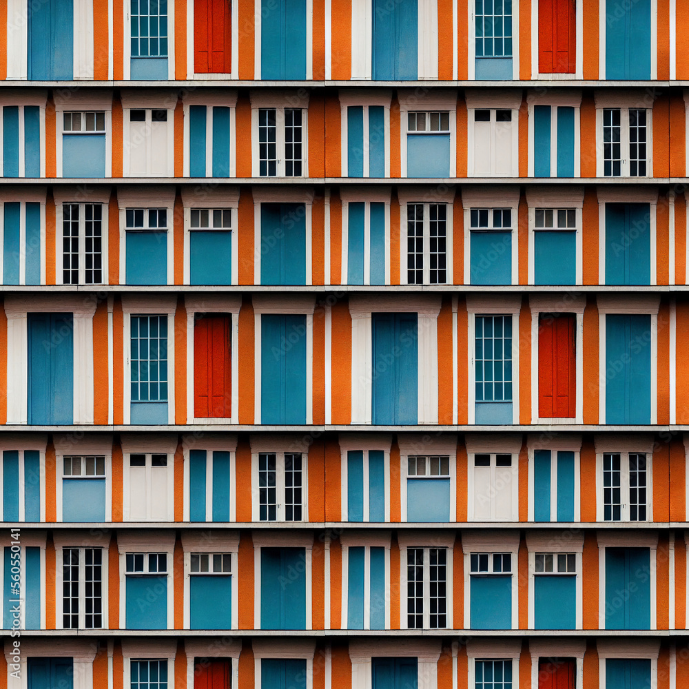 sameless pattern background of windows of a building