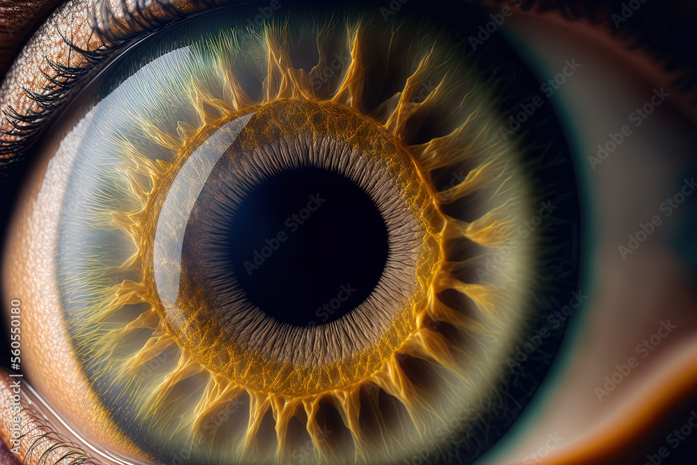 a close up of a human eye. Generative AI