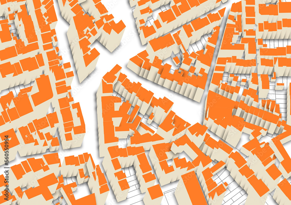 Urbanisme Et Territoire Plan Cadastral Avec Limites De Parcelles Et urbanisme-et-territoire-plan-cadastral-avec-limites-de-parcelles-et