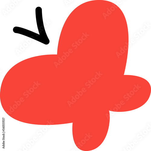 Butterfly contemporary line art elements