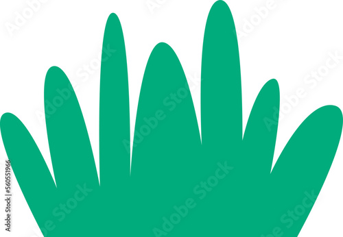 Cartoon brush flat icon Spring decorative shrubs