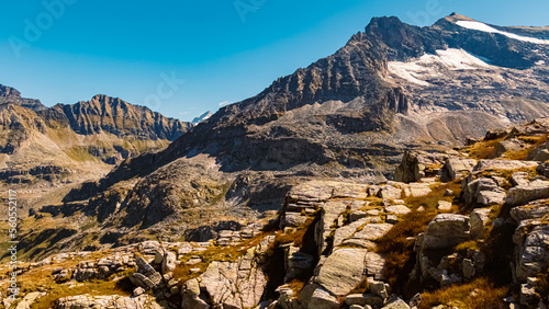 Beautiful alpine summer view at the famous Weisssee Gletscherwelt, Uttendorf, Salzburg, Austria photo