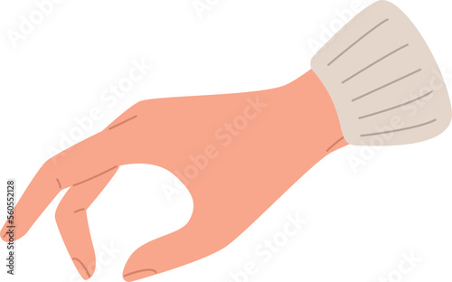 Hand of chess players flat icon