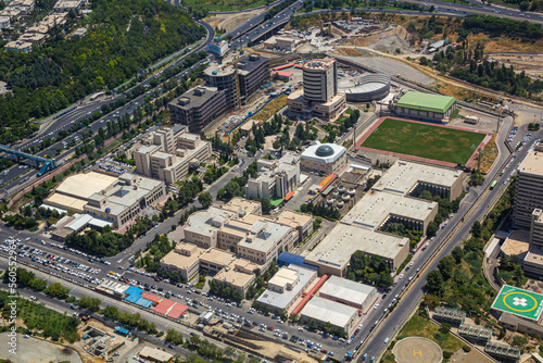 Aerial view of Iran University of Medical Sciences in Tehran, capital of Iran.