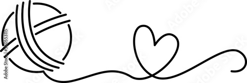 Thread contemporary line art element