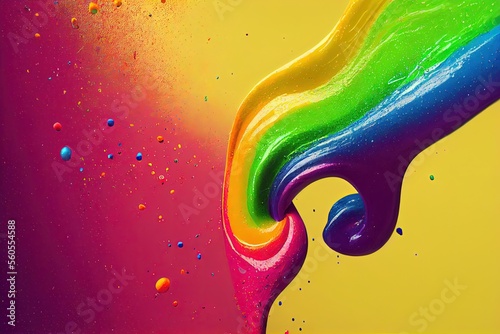 Liquid Colorful Paint Backg...