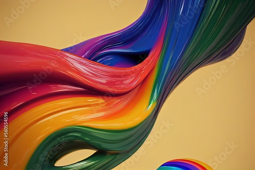 Liquid Colorful Paint Backg...