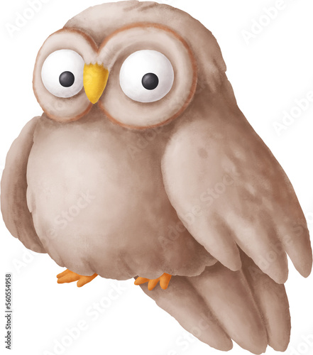 Owl cartoon character
