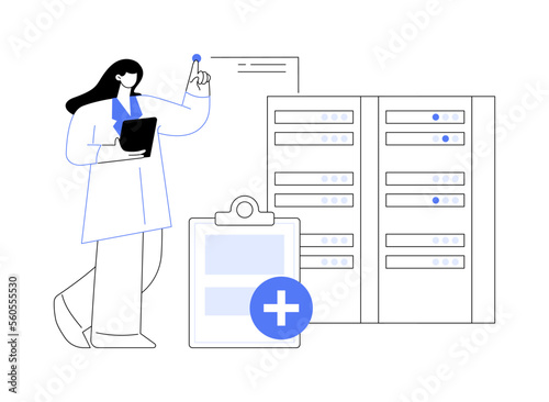 Big data in healthcare abstract concept vector illustration.