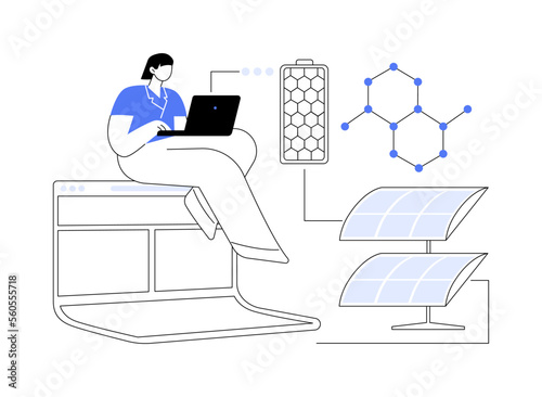 Graphene technologies abstract concept vector illustration.