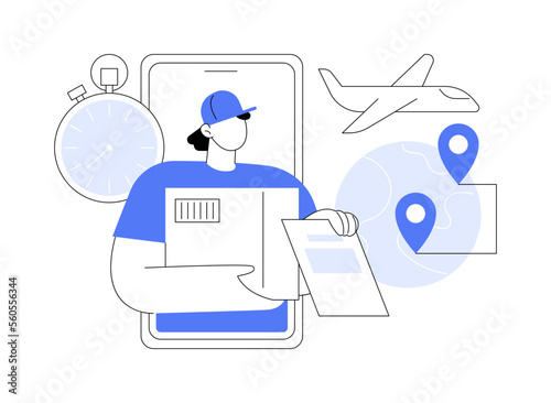 Express delivery service abstract concept vector illustration.