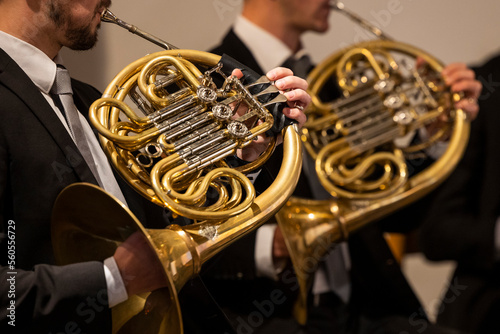 Musiker mit Horn photo