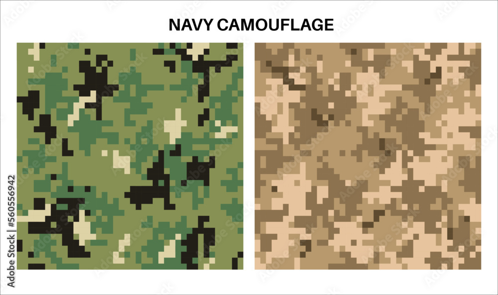 Fototapeta premium Camouflage military pixel