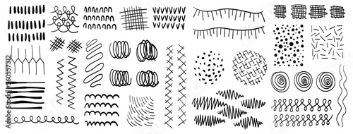 Abstract Elements handwork vector, lines and dots