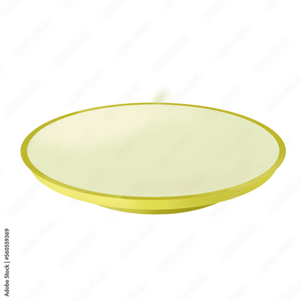 Empty plate isolated on white background. Clean dish. Circle porcelain cutlery. Empty plate isolated on white background. Clean dish. Circle porcelain cutlery.