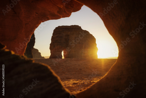 Elephant Rock in Al-Ula Saudi Arabia in January 2022 photo