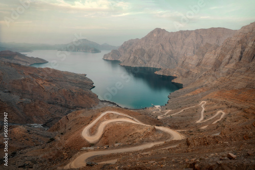 Winding mountain road in Musandam Oman taken in May 2022